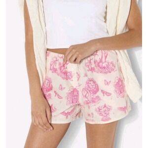 Wicked‎ x Katie Kime Women's Toile Graphic Boxer Shorts Ozian XS Pink PJ NWT